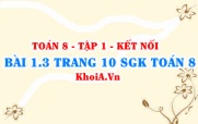 Bài 1.3 trang 10 SGK Toán 8 tập 1 Kết nối tri thức